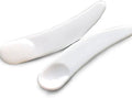 100 PCS Mini Curved Cosmetic Scoop Makeup Mask Plastic Spoon (White)