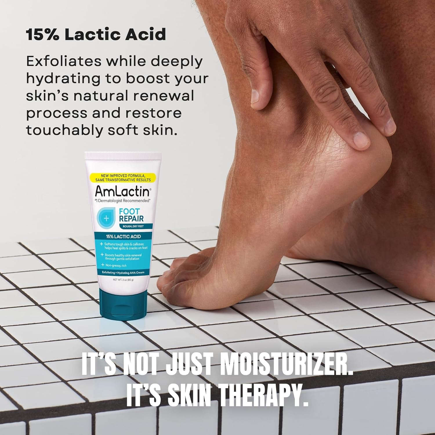 Foot Repair Foot Cream Therapy, Foot Cream for Dry Cracked Heels - 3 Oz Tube (Packaging May Vary)