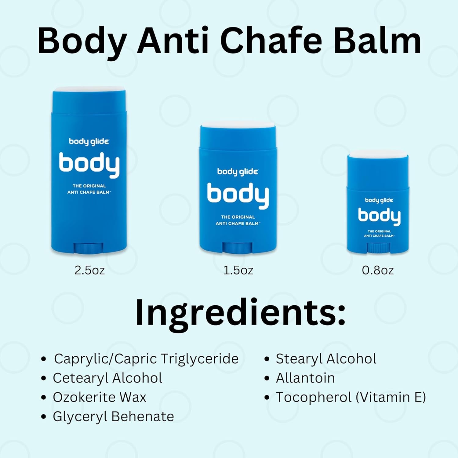 Original anti Chafe Balm | anti Chafing Stick | Prevent Arm, Chest, Butt, Thigh, Ball Chafing & Irritation | Trusted Skin Protection since 1996 |2.5Oz