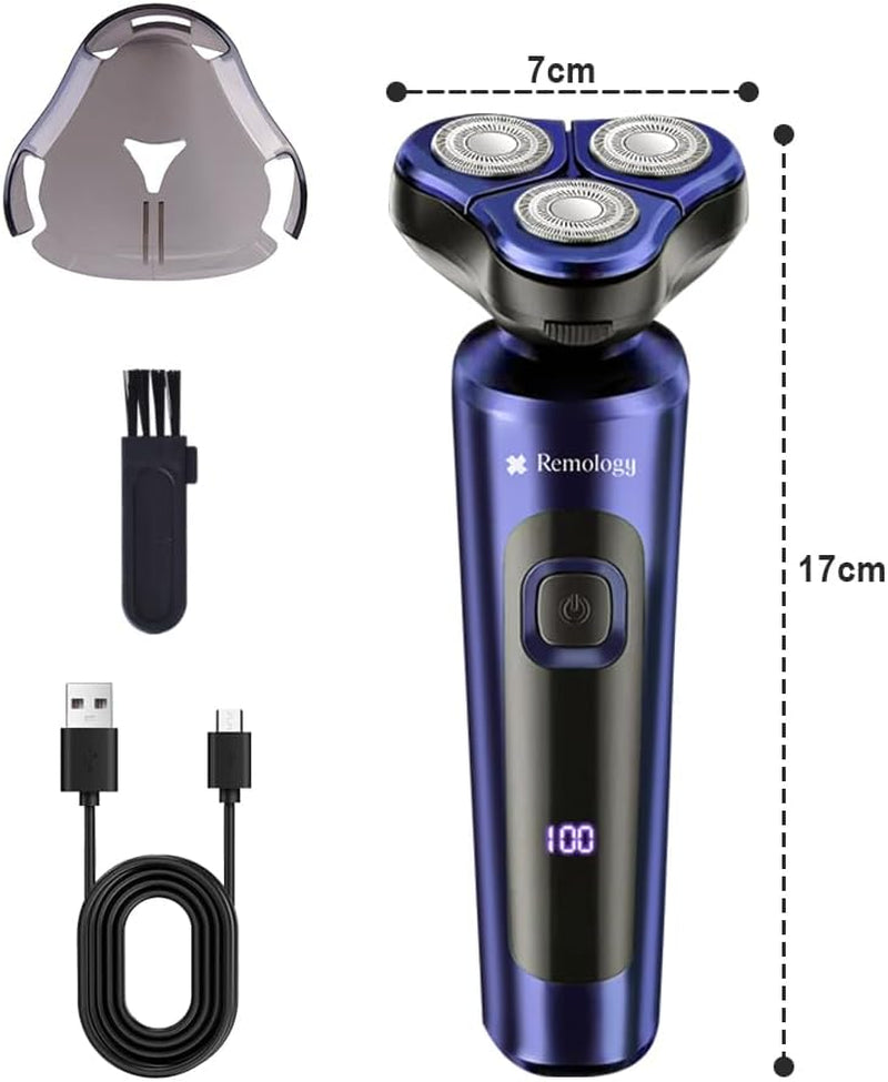 Electric Razor for Men, Electric Shavers for Men Cordless Rechargeable 3D Rotary Electric Razor for Men Face Shaver for Mens Shaving Electric Cordless Waterproof Wet/Dry Men'S Electric Shaver