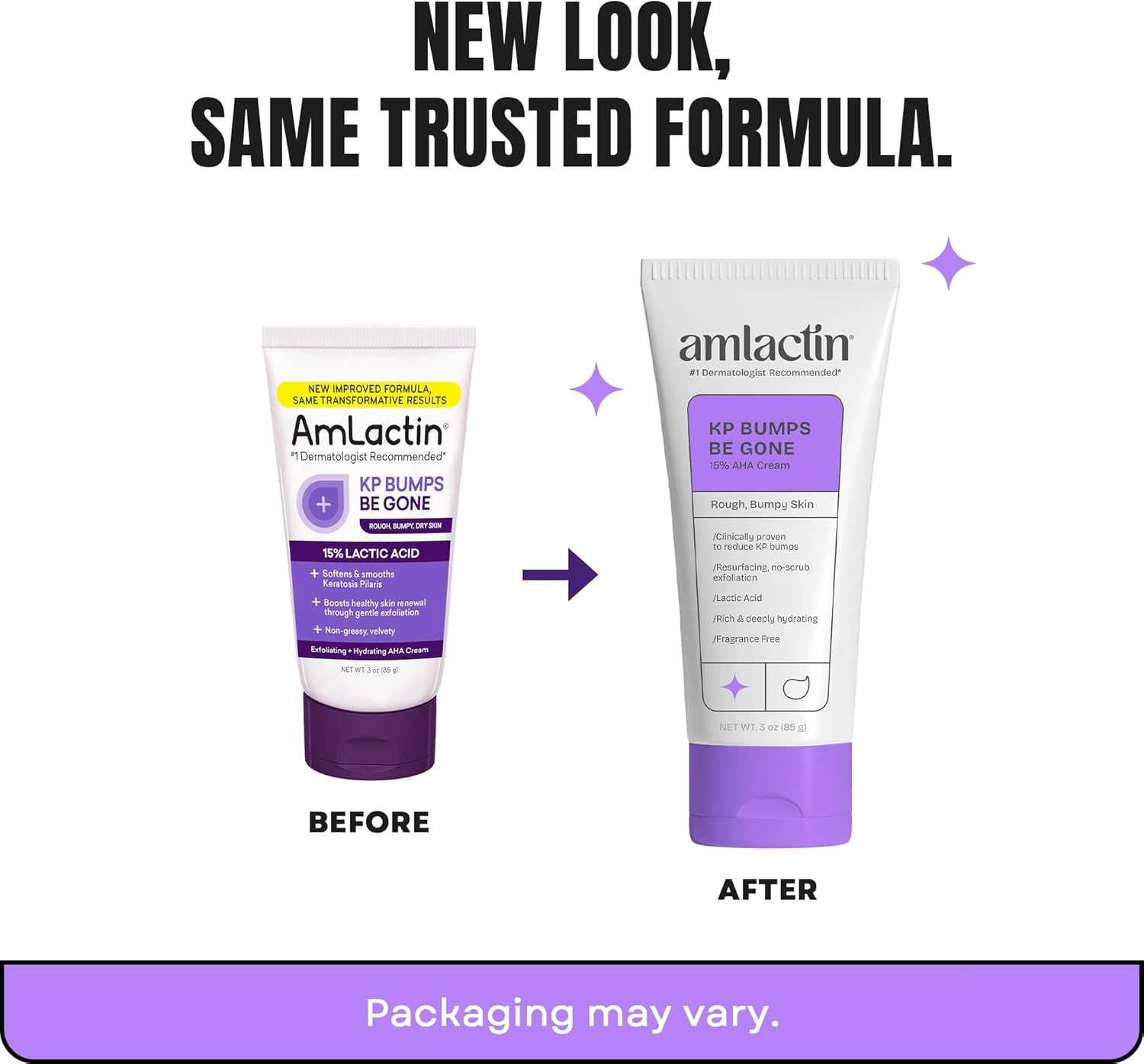 Amlactin KP Bumps Be Gone Hydrating Cream, Moisturizing Cream for Rough and Bumpy Dry Skin, 3 Oz Tube