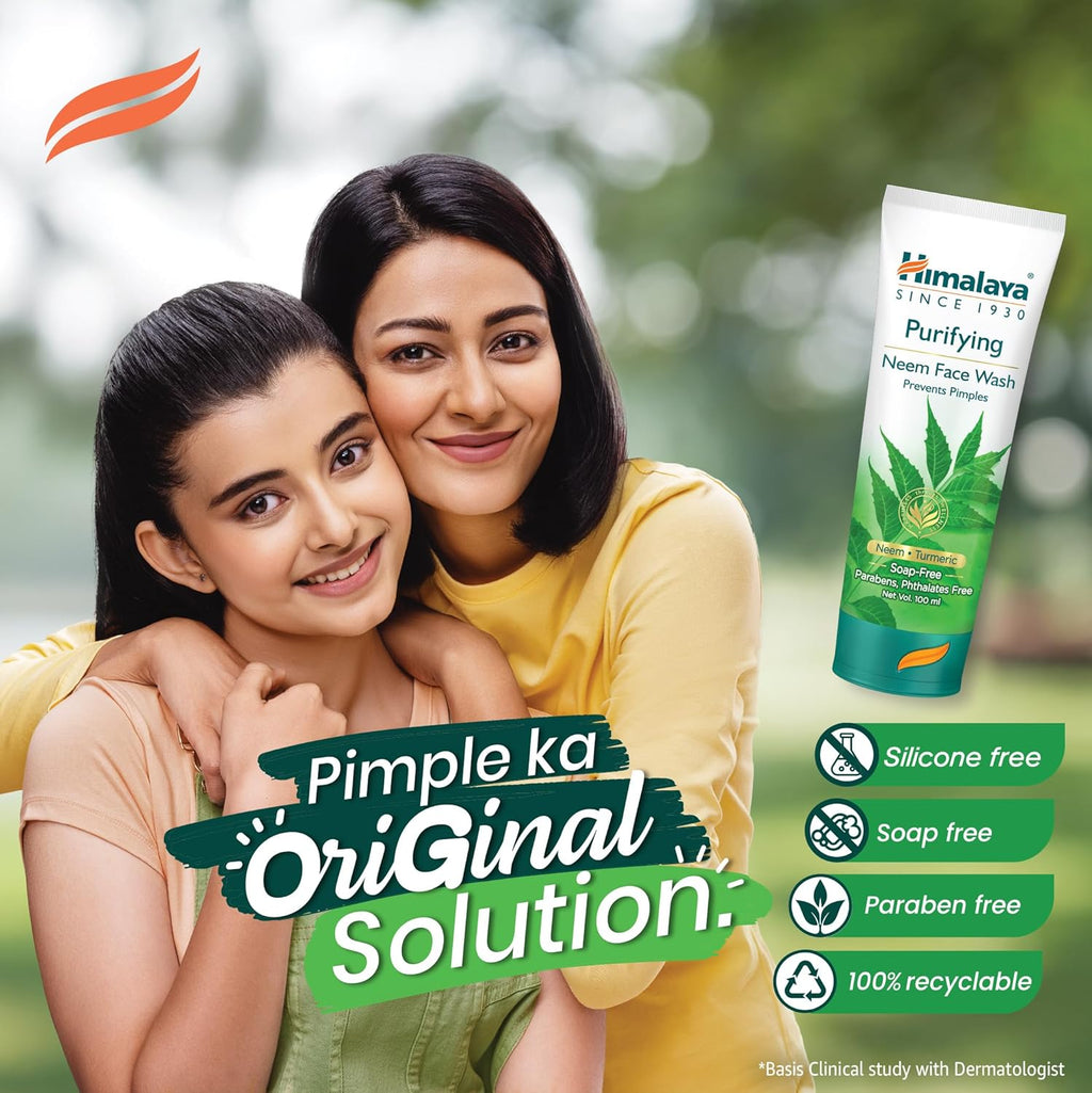 Himalaya Herbals Purifying Neem Face Wash, 300Ml Pack of 2