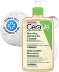 Hydrating Foaming Oil Cleanser Face Wash 473Ml, for Normal to Very Dry Skin, Suitable for Baby & Atopic-Prone Skin, for Face & Body, Squalane + Triglyceride + Ceramides, Fragrance Free