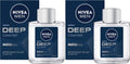 NIVEA MEN Deep after Shave Splash 100Ml | Soothes Irritations | Antibacterial Formula | Helps Heal Cuts | Long-Lasting Clean Feeling | Prevents Skin Dryness | Relieves Razor Burn