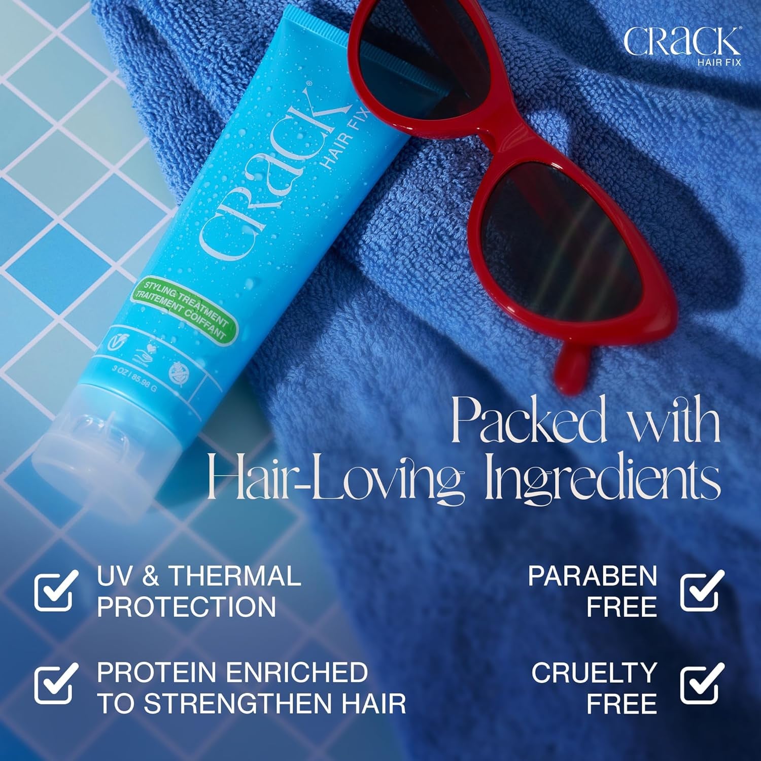 Crack Styling Leave-In Treatment with UV and Thermal Protection, 2.5 Fluid Ounce