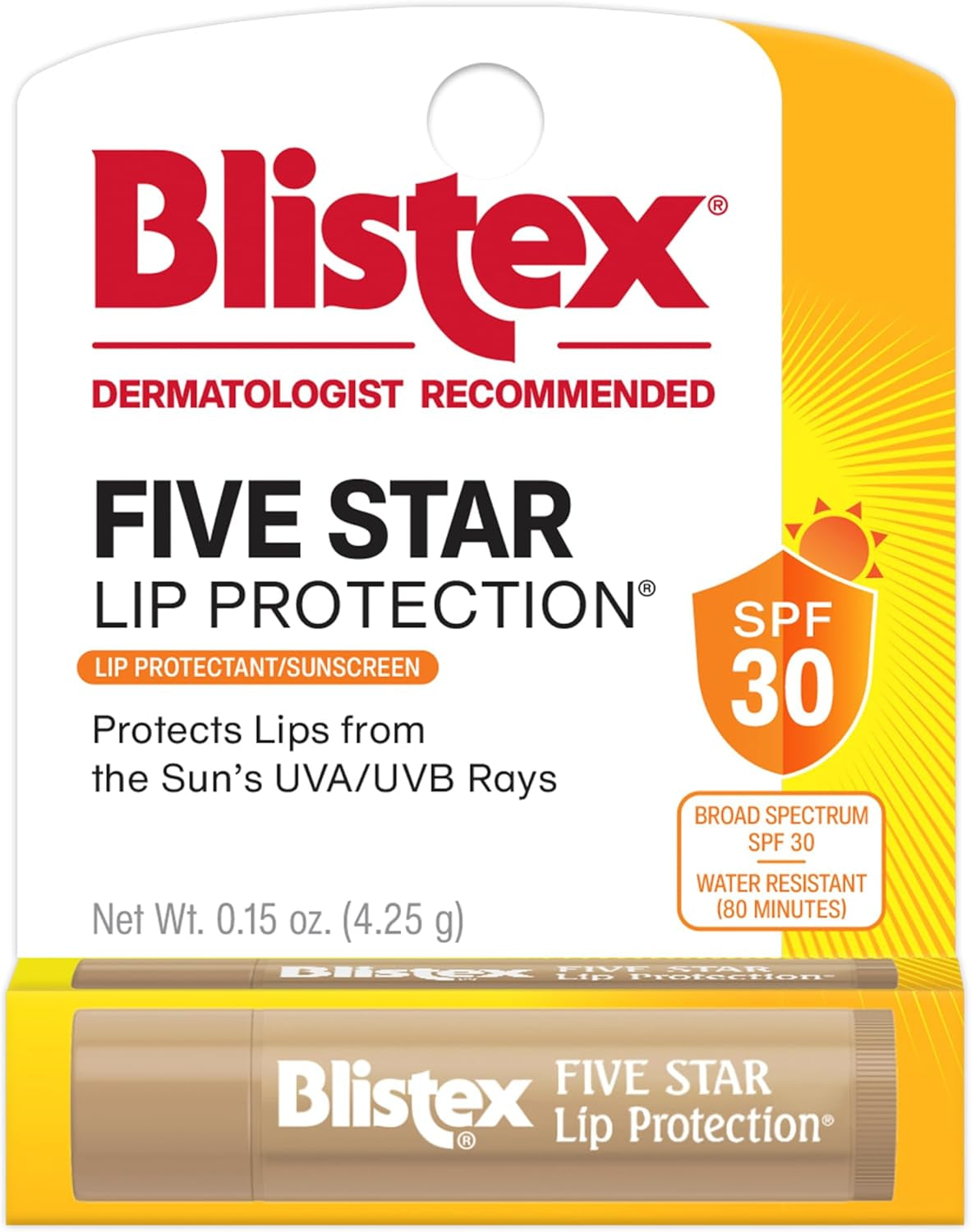 Five Star Lip Protection, .15 Ounce