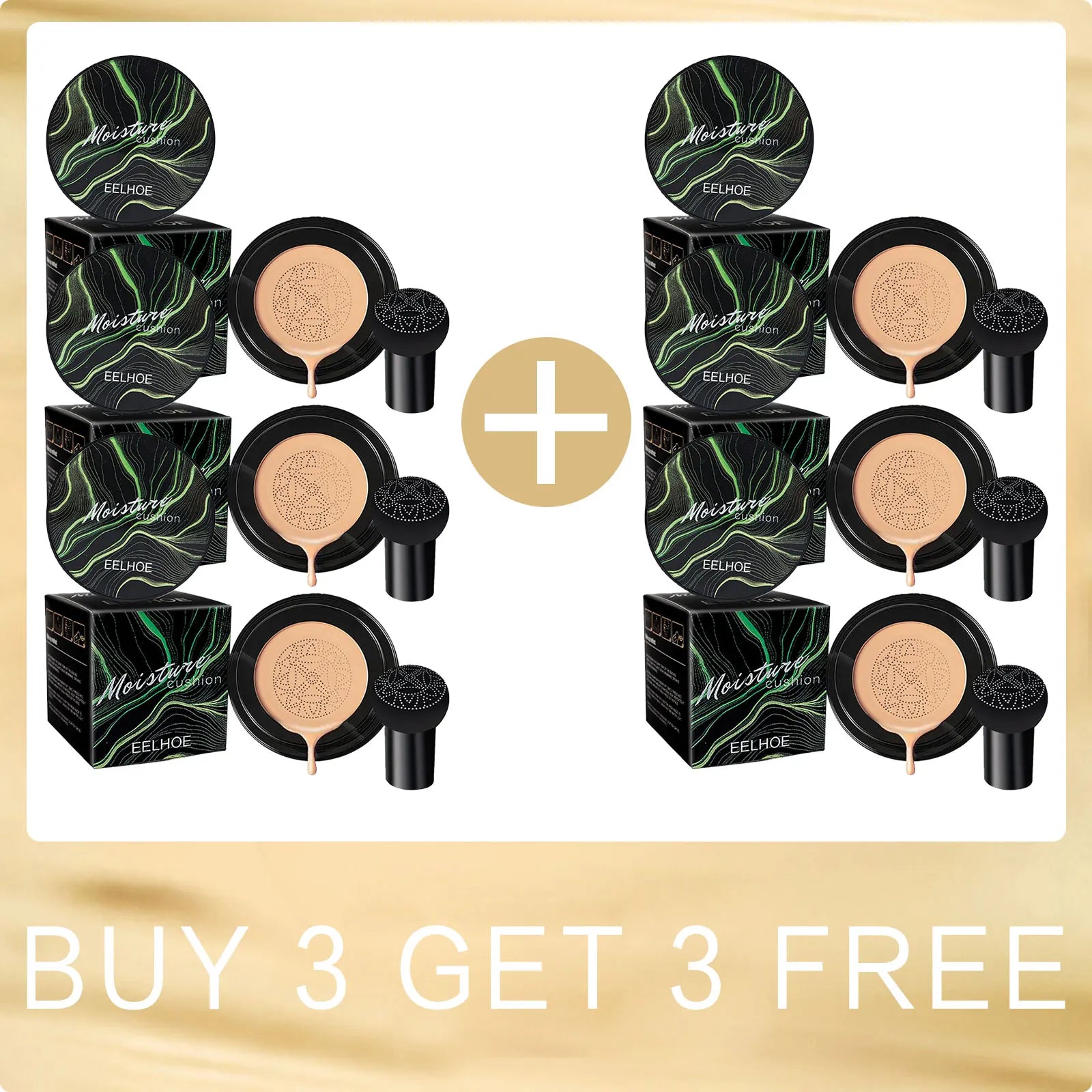 Mushroom Air Cushion CC Cream Mushroom Head Waterproof Brighten Base Makeup Cosmetics Professional Concealing Foundation