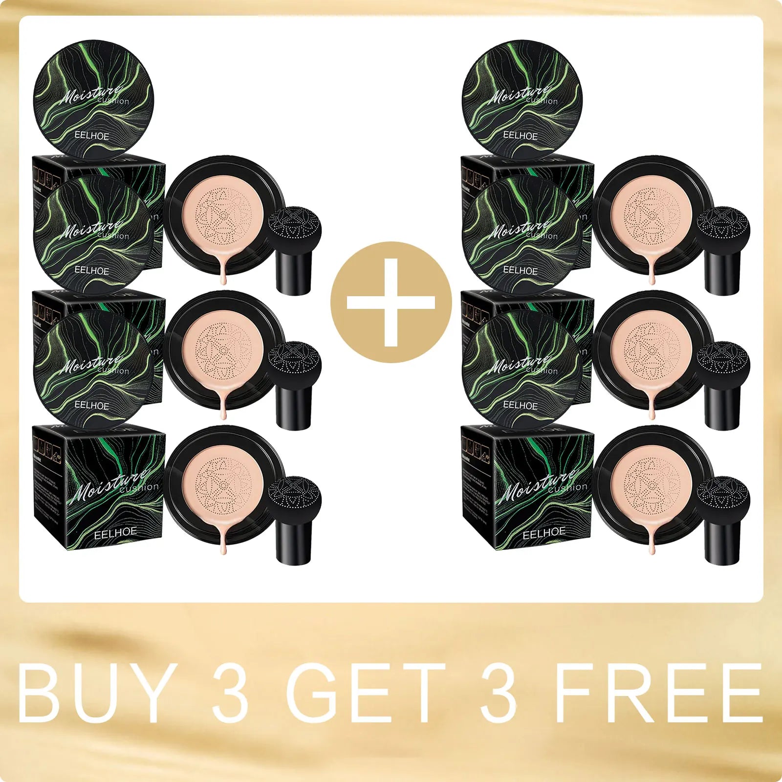 Mushroom Air Cushion CC Cream Mushroom Head Waterproof Brighten Base Makeup Cosmetics Professional Concealing Foundation