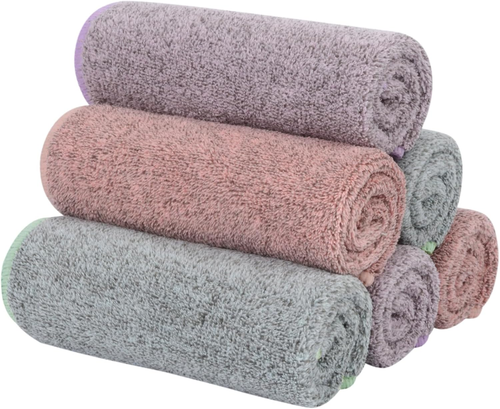 6 Pack Microfiber Face Towels