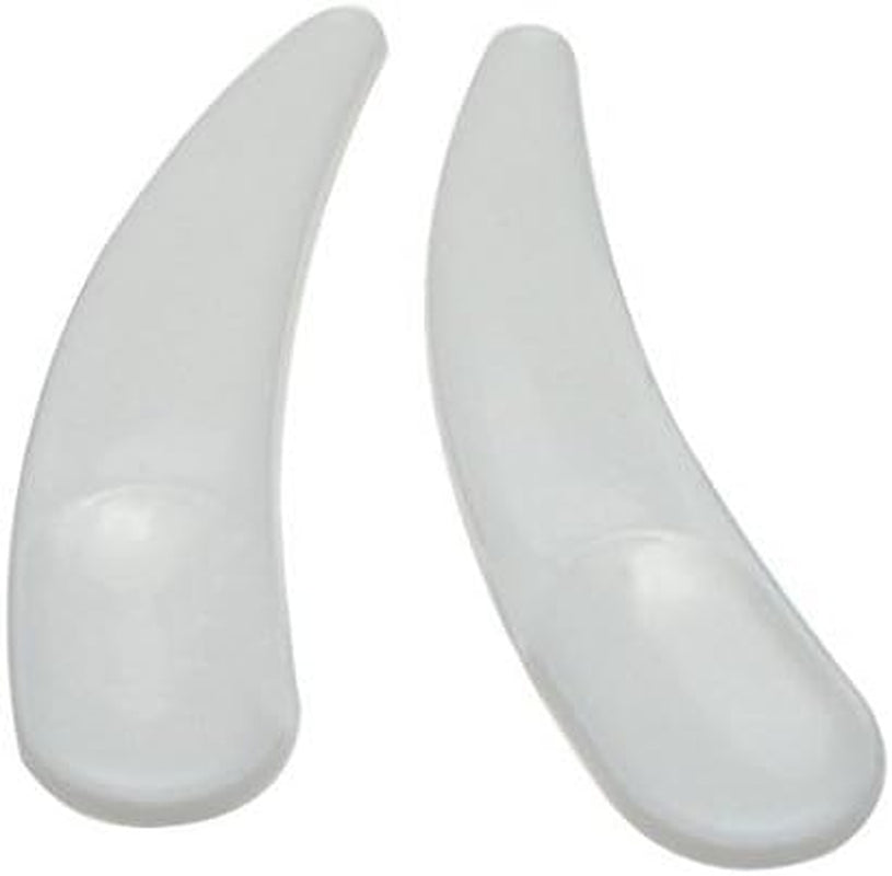 100 PCS Mini Curved Cosmetic Scoop Makeup Mask Plastic Spoon (White)