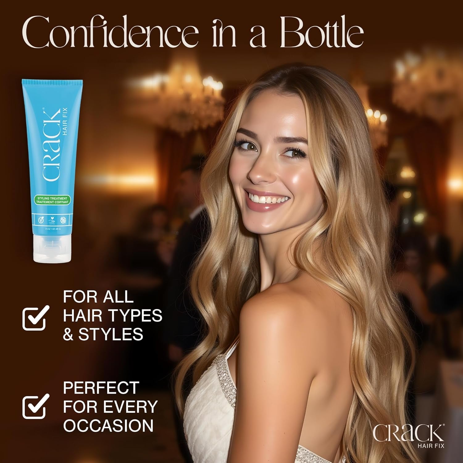 Crack Styling Leave-In Treatment with UV and Thermal Protection, 2.5 Fluid Ounce