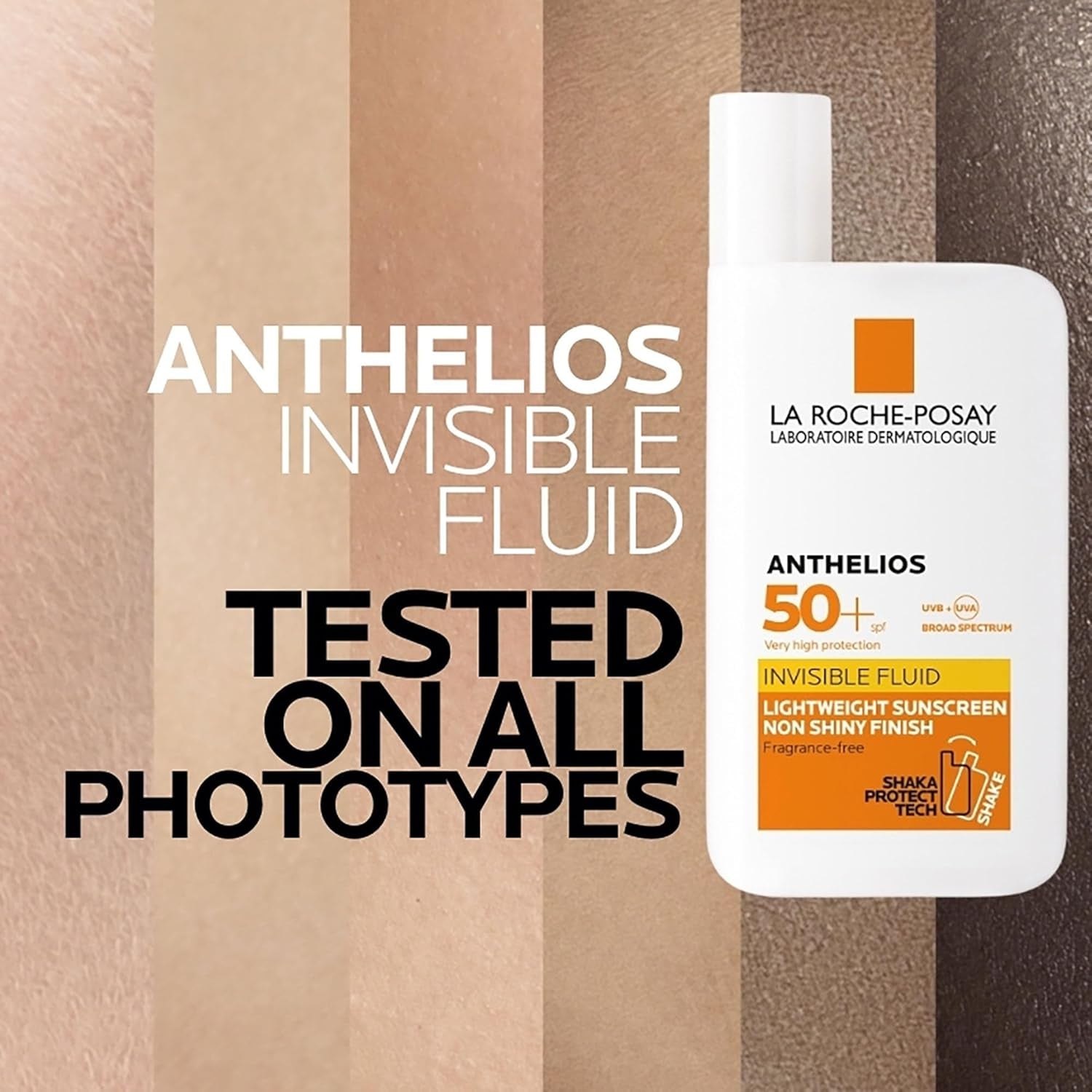 La Roche-Posay Sunscreen Lotion, Ultra-Light Fluid, Water Resistant, Invisible Fluid with SPF 50+, n-Perfumed, Anthelios XL, 50Ml