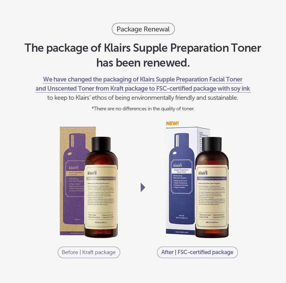 KLAIRS Supple Preparation Facial Toner, 180Ml, 0.245 Kg Pack of 1