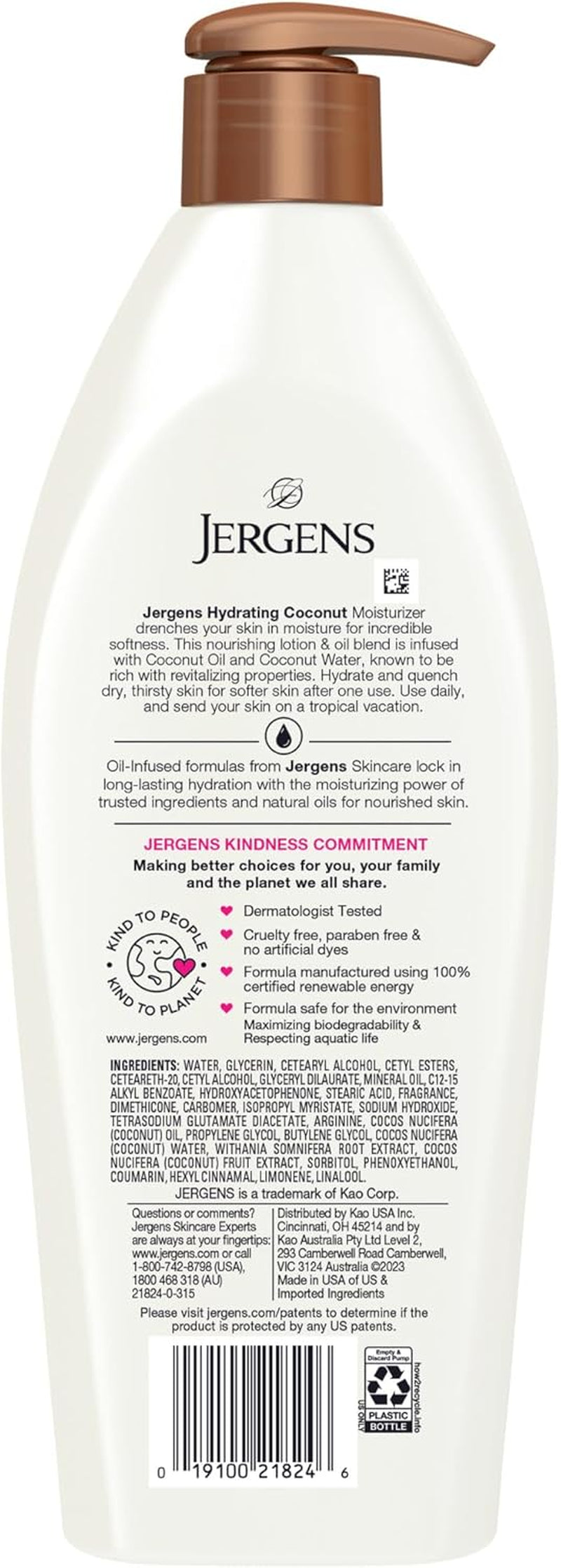 Hydrating Coconut Moisturizer for Dry Skin, 496 Ml, 16.8 Oz (21824)