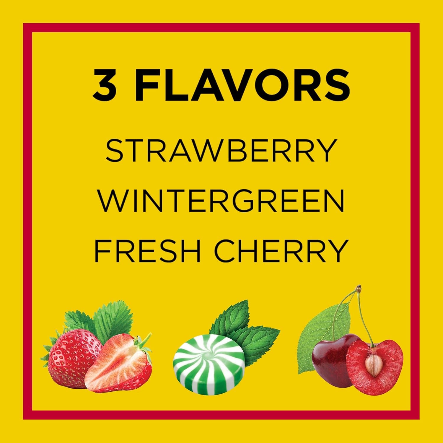 Moisturizing Lip Balm Variety Pack - Fresh Cherry, Strawberry, Wintergreen .35 Oz Tube