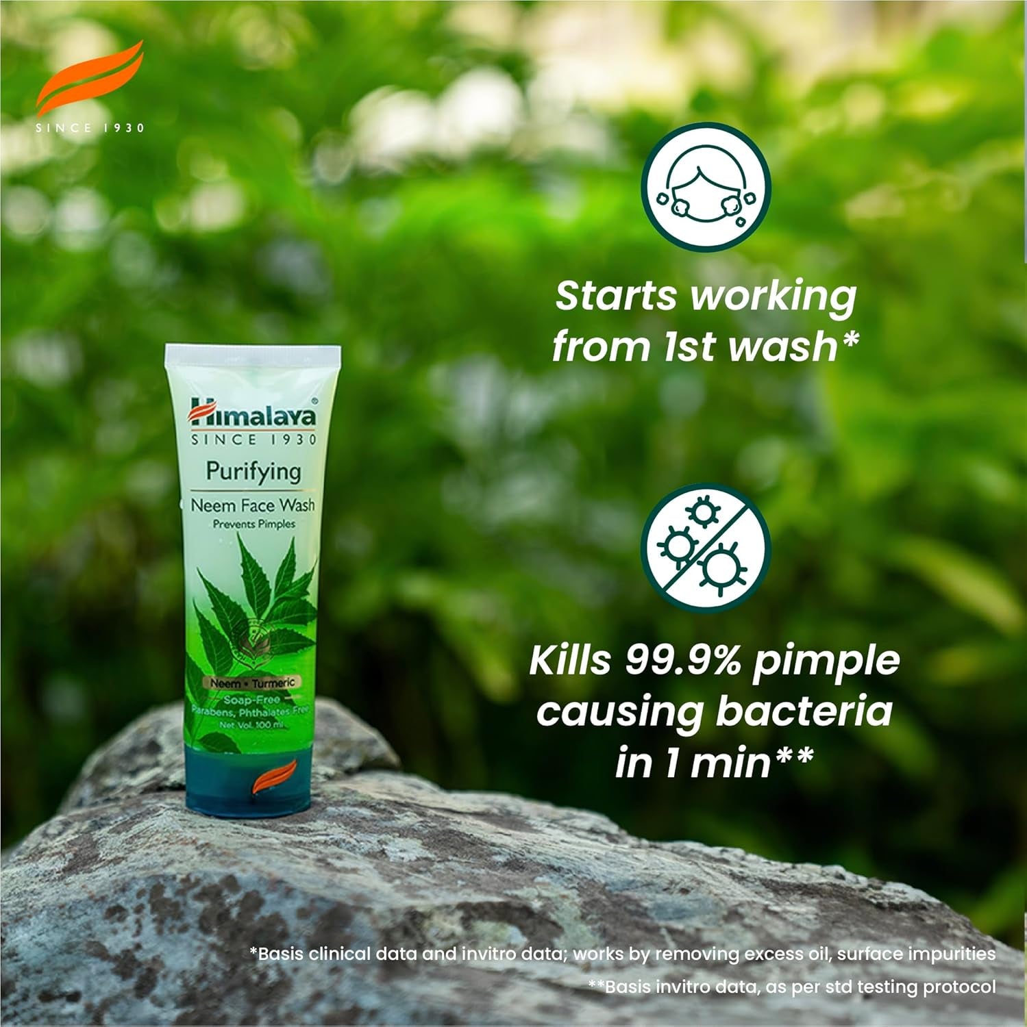 Himalaya Herbals Purifying Neem Face Wash, 300Ml Pack of 2