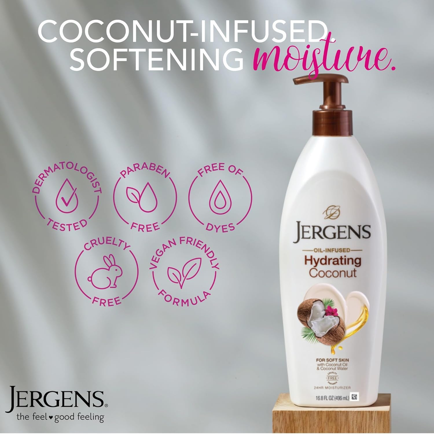 Hydrating Coconut Moisturizer for Dry Skin, 496 Ml, 16.8 Oz (21824)