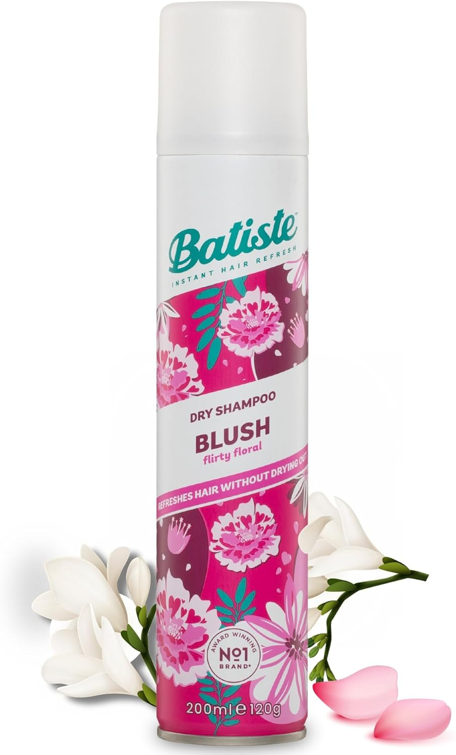 Blush Dry Shampoo 200Ml - Quick Hair Refresh with Flirty Floral Scent, Adds Volume & Texture, & Absorbs Oil, Ideal for Daily Haircare & Styling, for All Hair Types, Instant Results