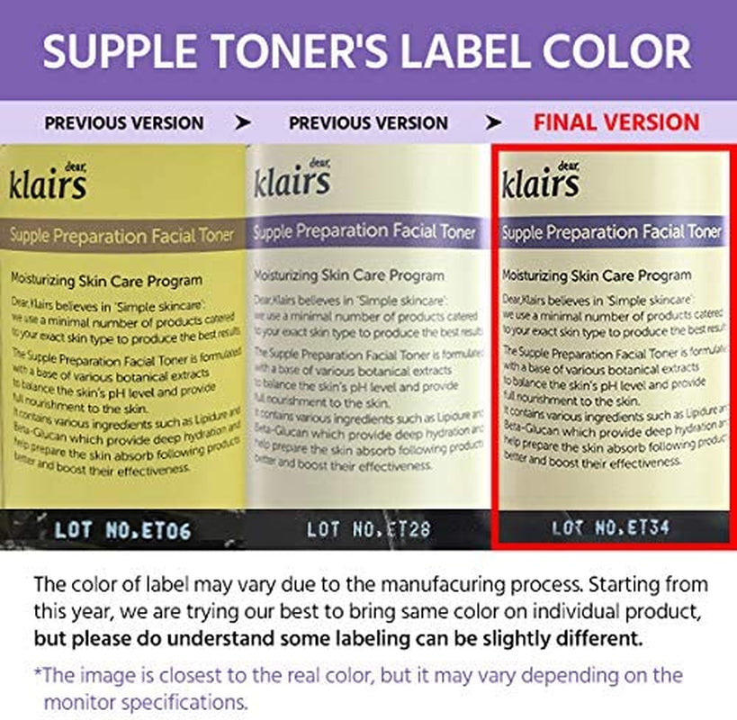 KLAIRS Supple Preparation Facial Toner, 180Ml, 0.245 Kg Pack of 1