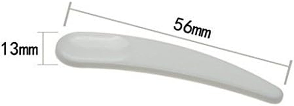 100 PCS Mini Curved Cosmetic Scoop Makeup Mask Plastic Spoon (White)